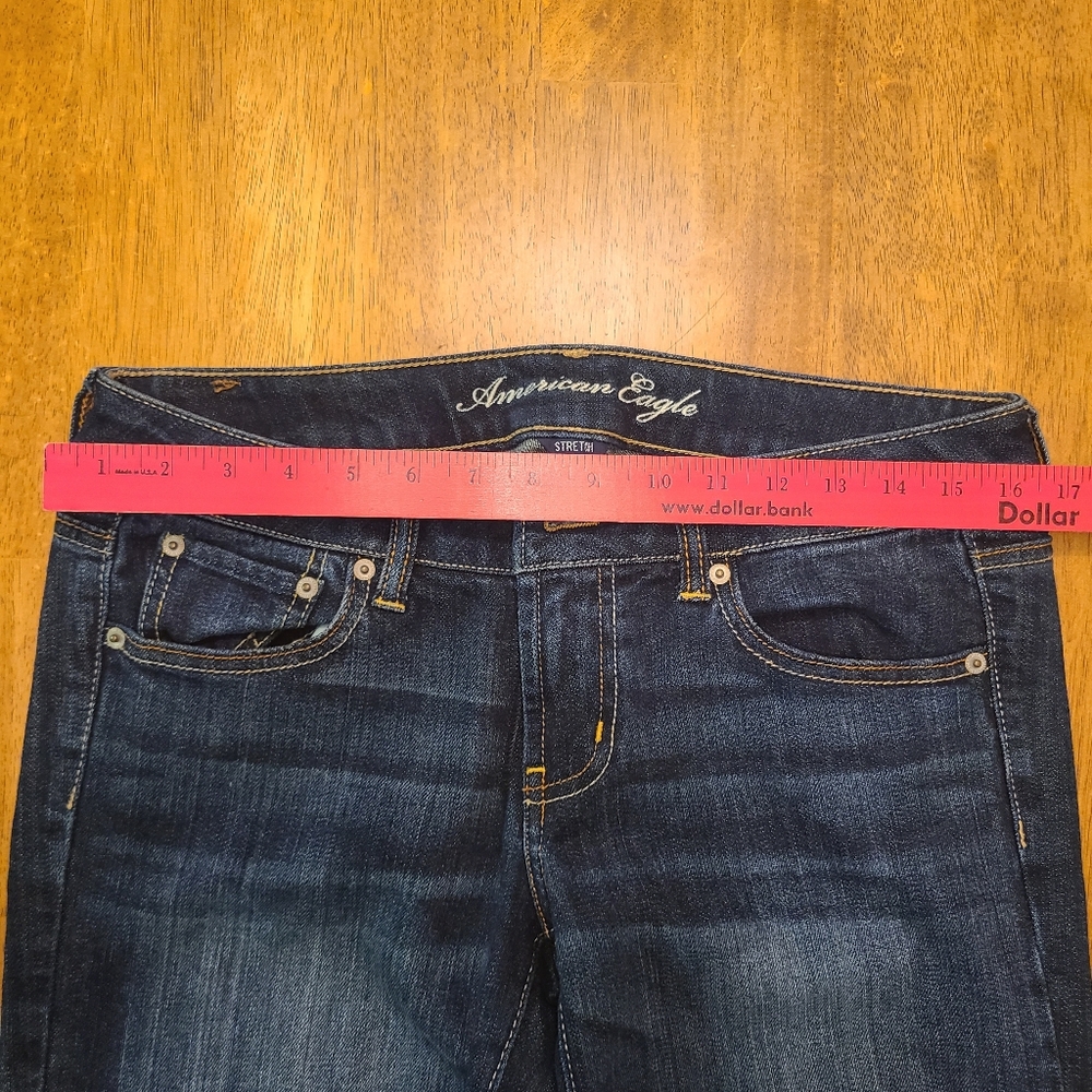 American Eagle Outfitters Favorite Boyfriend Jeans Womens 8 Blue Stretch Denim - Picture 9 of 12